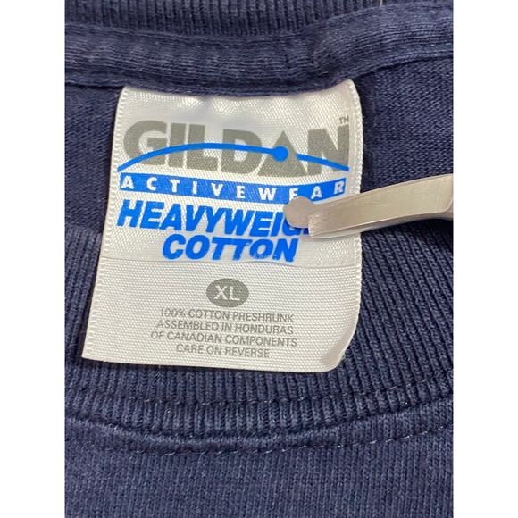 Vintage 90s Wolf Nature T-Shirt Jackson Hole Wyoming USA Men’s Size XL Blue - Picture 6 of 9